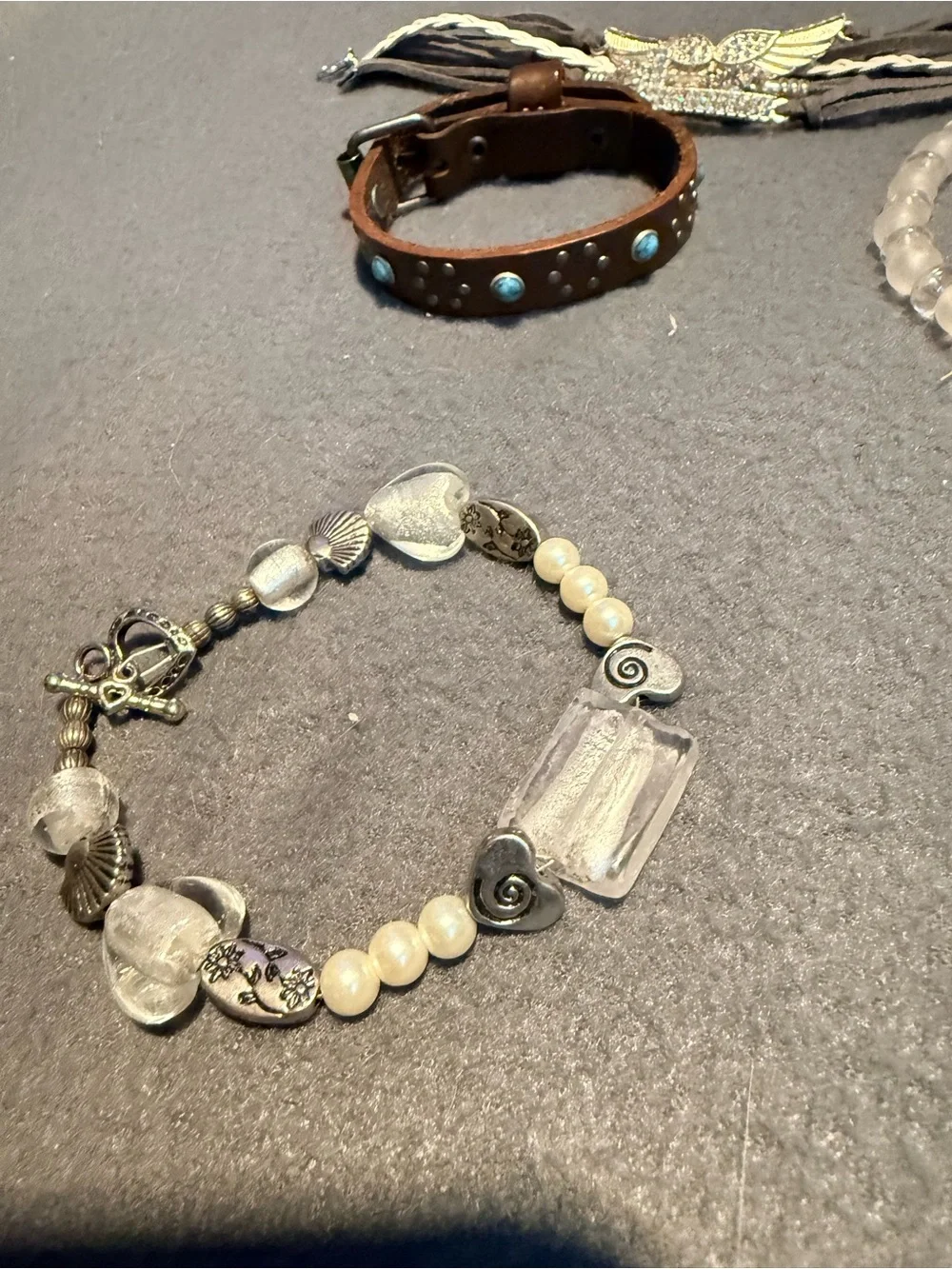 Assorted Women's Bracelet Set - Blue, Gold, Silver, Brown, Black